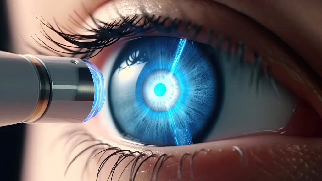 Laser eye surgery for eyesight